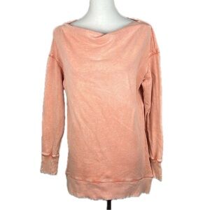Anthropologie Pilcro Donna Boatneck Slouchy Pullover Tunic Sweatshirt S Lounge